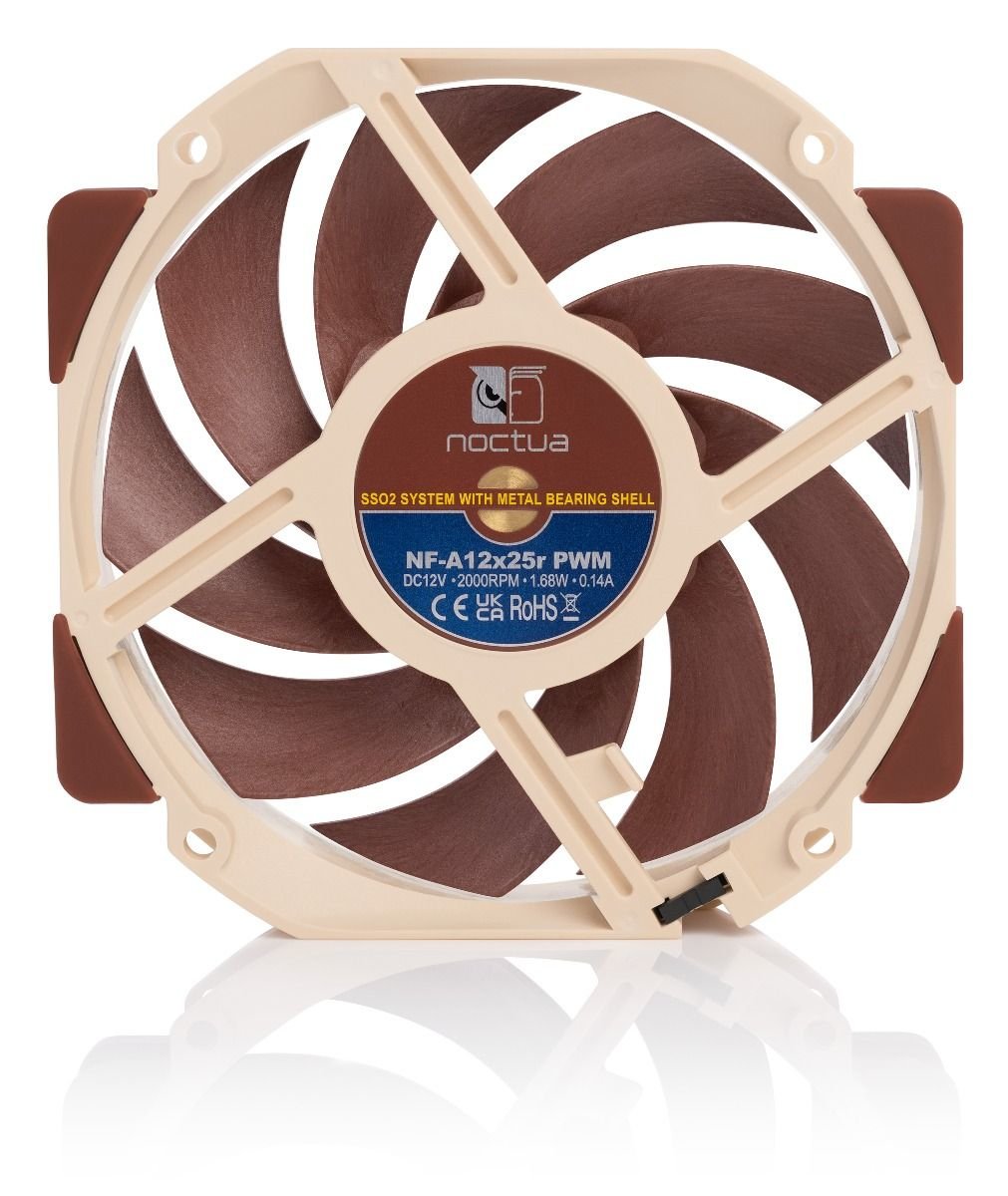 EAN 9010018100563 - Noctua NF-A12X25R PWM Carcasa del ordenador Ventilador 12 cm Beige, Marrón imagen 4