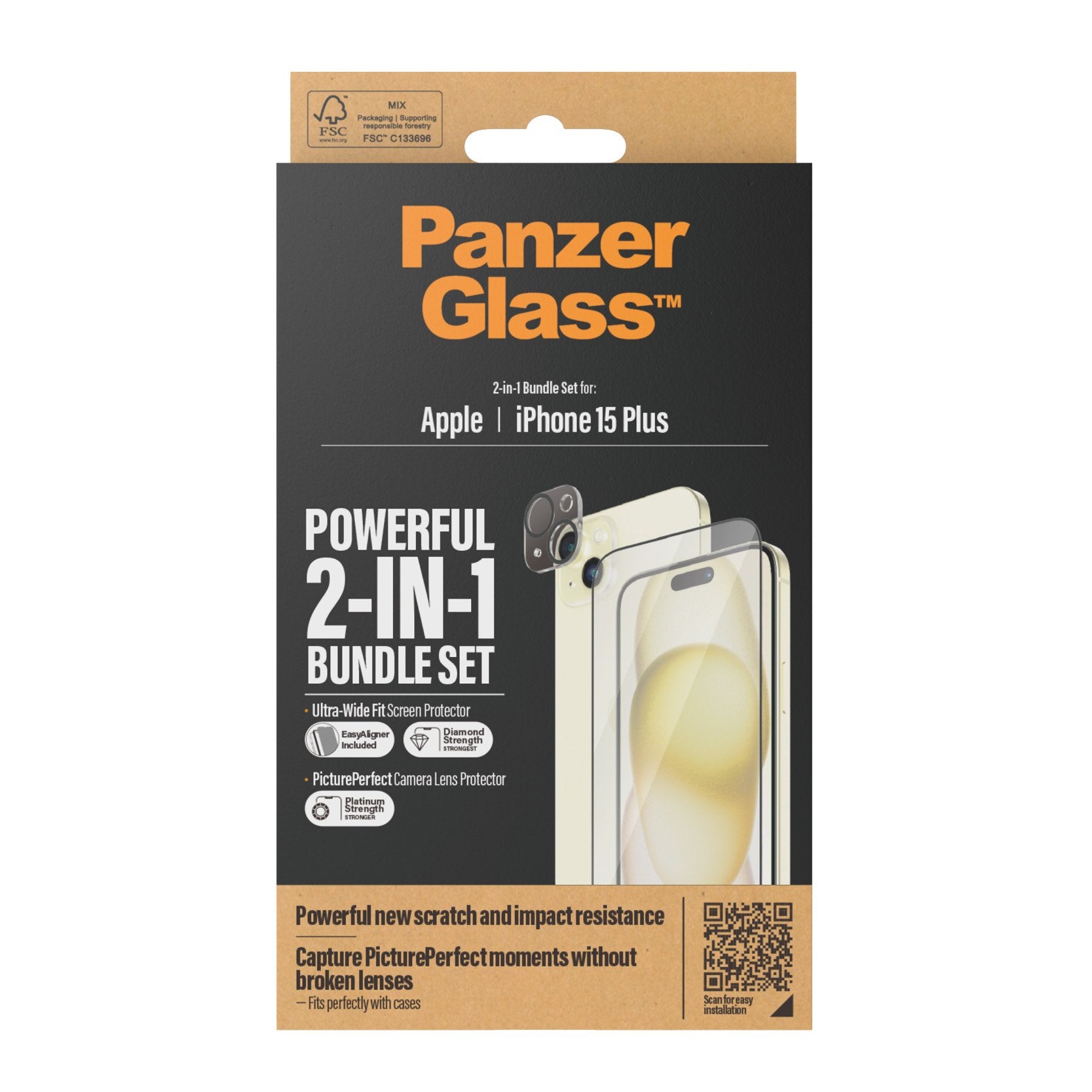EAN 5711724930263 - PanzerGlass ® 2-in-1 Bundle iPhone 15 Plus | Ultra-Wide Fit w. EasyAligner Protector de pantalla Apple 1 imagen 3