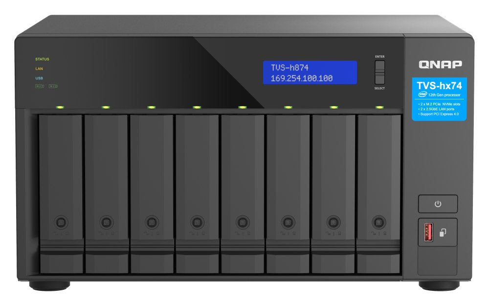 EAN 4711103083208 - QNAP TVS-h874X NAS Torre Intel® Core™ i9 64 GB DDR4 0 TB QuTS hero Negro imagen 2