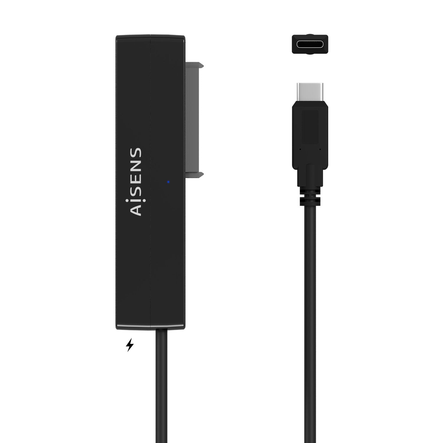 Aisens Adaptador Sata A Usb-C Usb 3.0/Usb3.1 Gen1 Para Discos Duros 2.5?? Y 3.5?? Con Alimentador - Negro