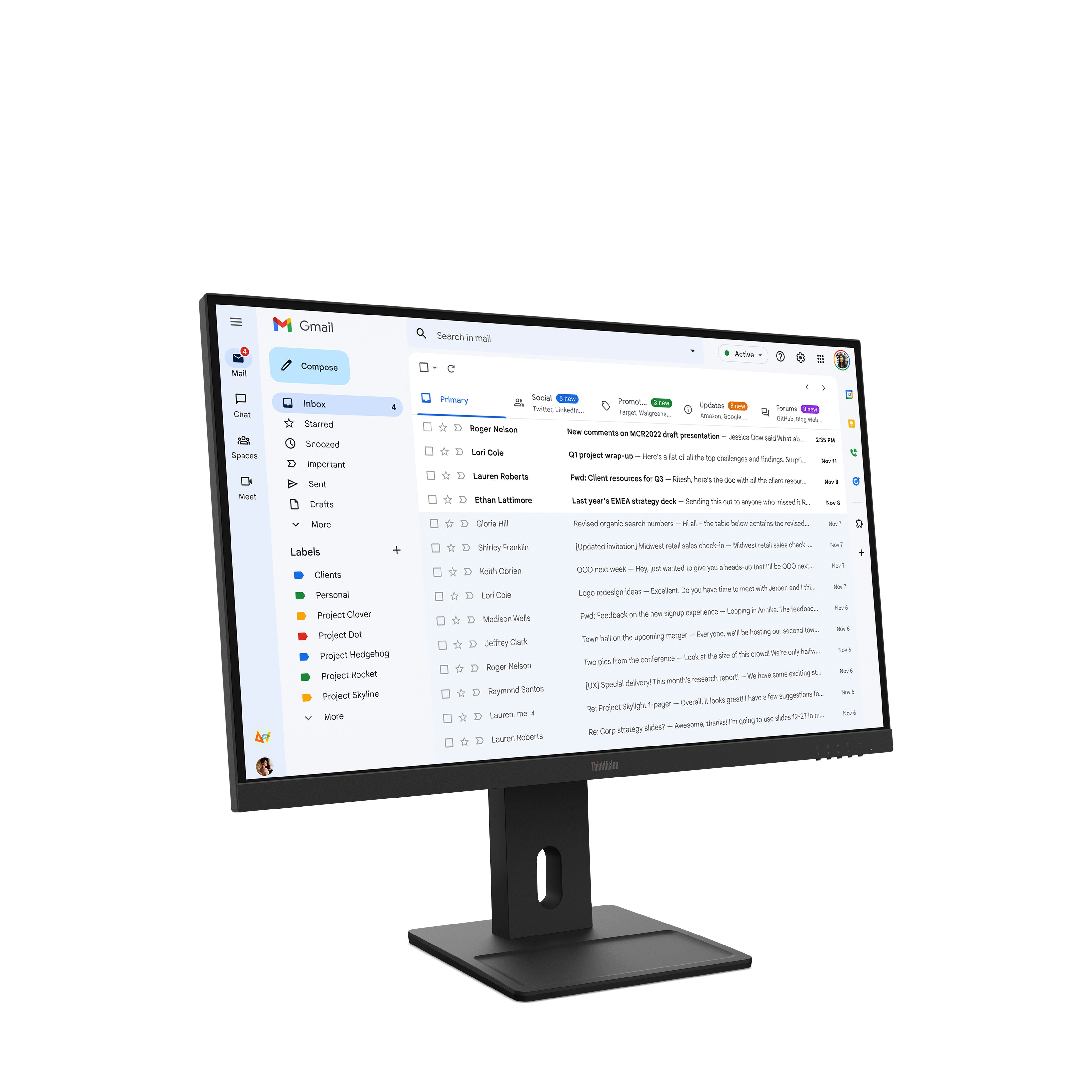 Lenovo Thinkvision E27-40 Monitor Led 27" 1920 X 1080 Full Hd (1080p) Ips 300 Cd/M² 1500:1 4 Ms Hdmi Vga Displayport Altavoces Negro Azabache