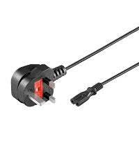 Goobay Nk 125 S-180 Cable Uk C8 Negro, 1,8 M