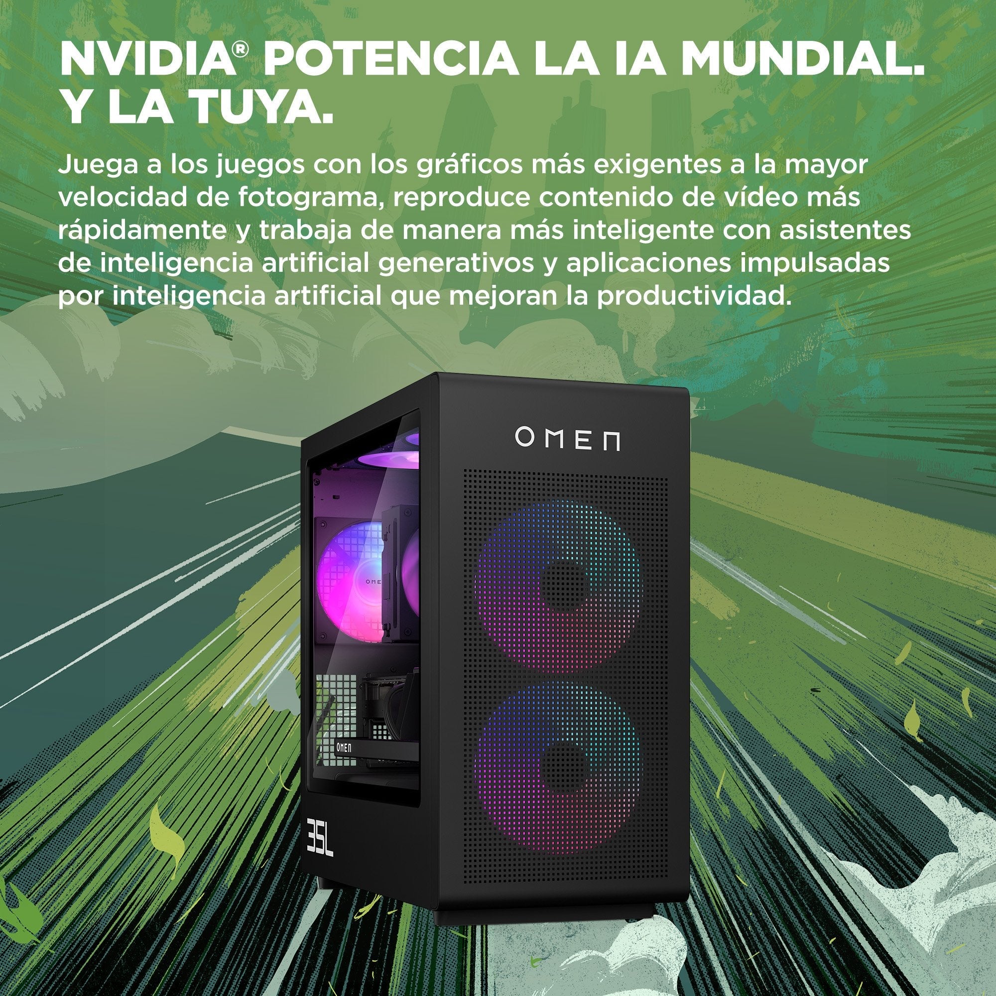 Pc Gaming Hp Omen Gt16-0051ns Intel Core I5-14400f 16gb 1tb Ssd Geforce Rtx 5060 Ti Sin Sistema Operativo