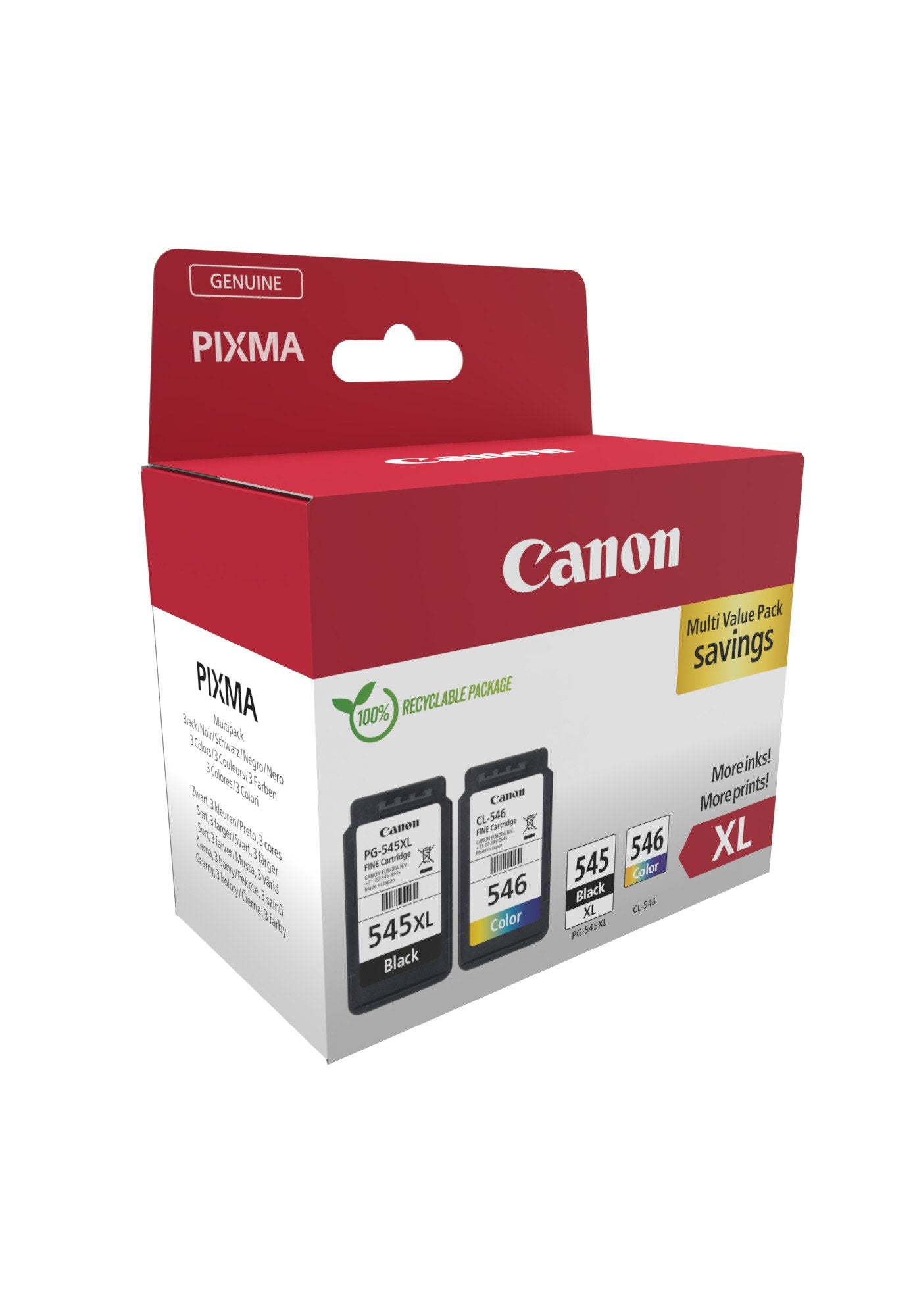 EAN 8714574679990 - Canon 8286B012 cartucho de tinta 2 pieza(s) Original Alto rendimiento (XL) Negro, Cian, Magenta, Amarillo imagen 2