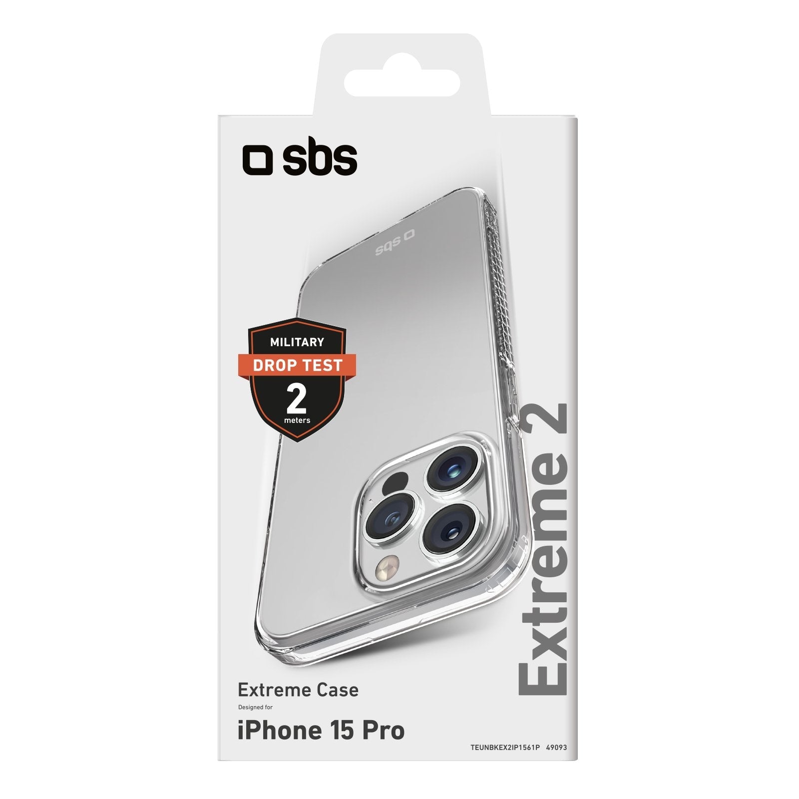 Sbs Extreme 2 Cover Iphone 15 Pro Transp.