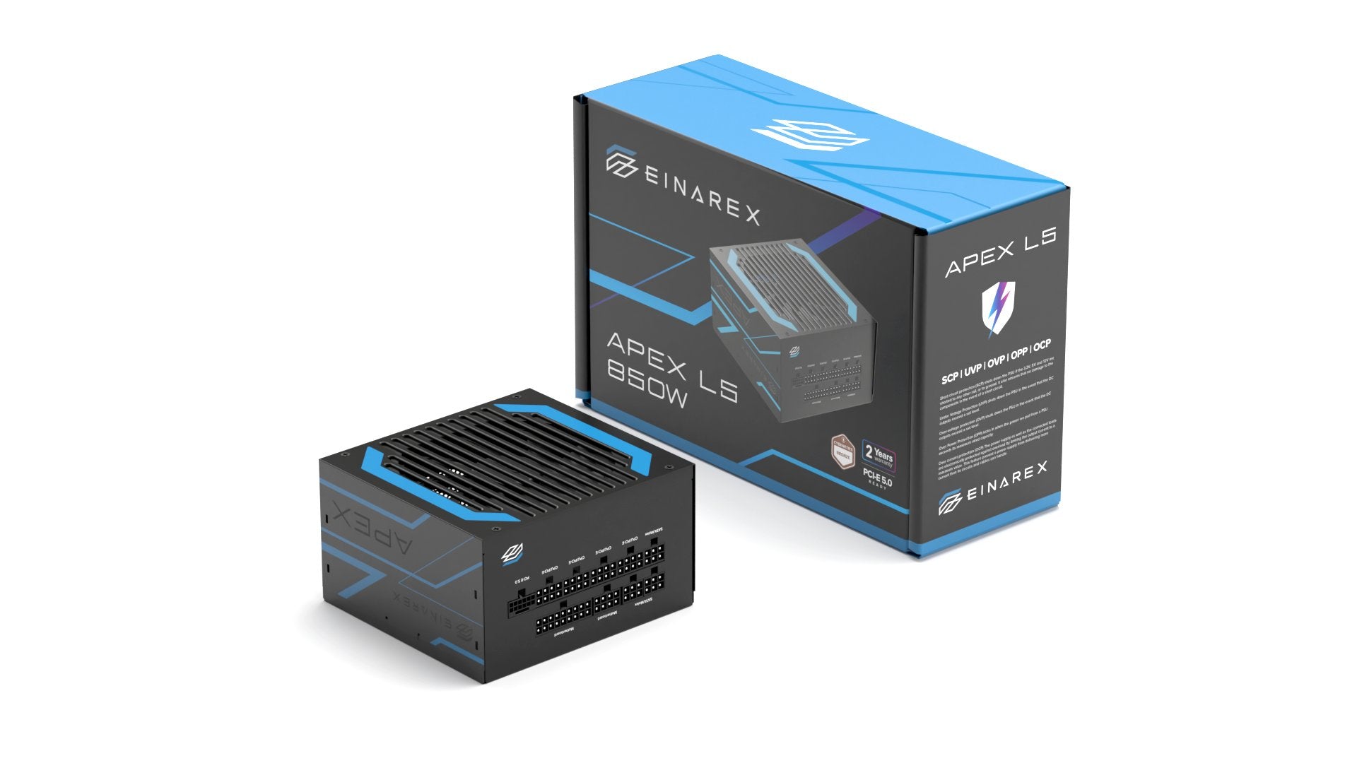 EAN 6977277362657 - Einarex EXPS-XL5-850-BK unidad de fuente de alimentación 24-pin ATX ATX Negro imagen 4