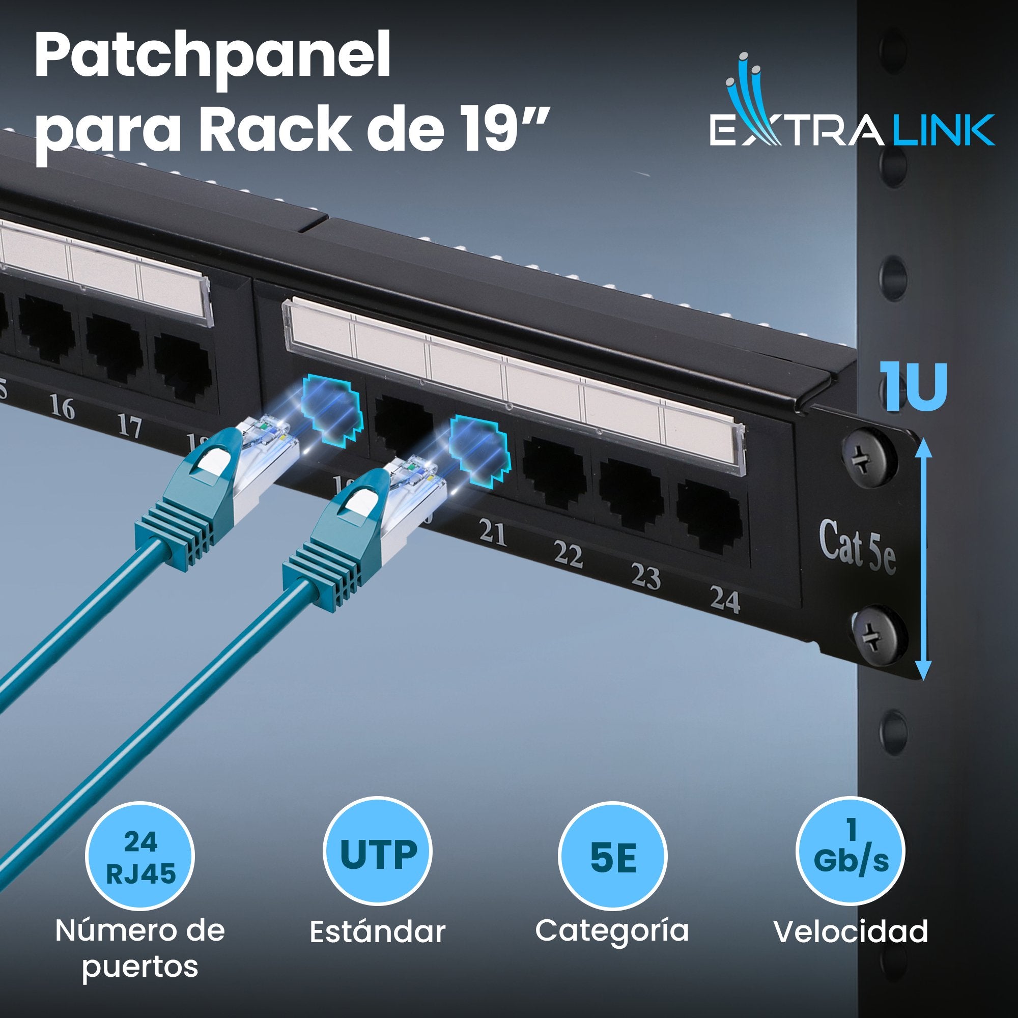 EAN 5902560369809 - Extralink EX.9809 panel de parcheo 1U imagen 10