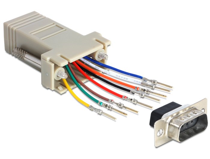 Delock Adaptador Sub-D 9pin Macho > Rj45 Hembra Kit De Montaje