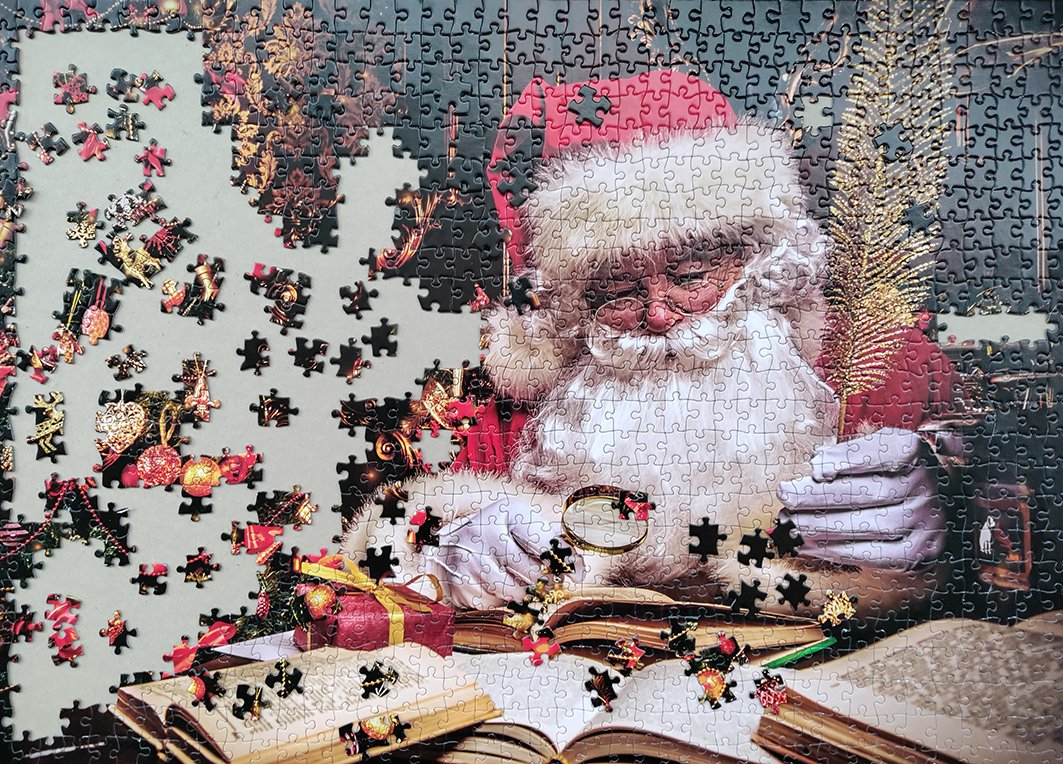 Puzzle 1000 Elementów Swiety Mikolaj W Swoim Domu