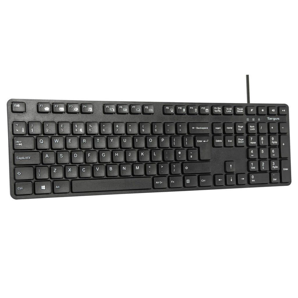 Targus Juego De Teclado Y Ratón Combo Full Size Antimicrobiano Usb Qwerty Reino Unido Negro