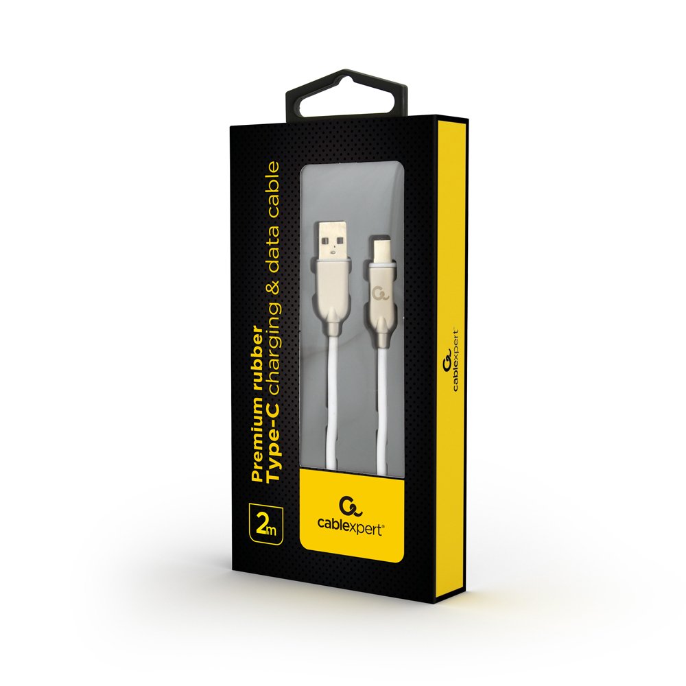 Gembird Cable Usb 2.0 Am A Tipo C (Am / Cm), 2 M, , Blanco Premium Cc-Usb2r-Amcm-2m-W