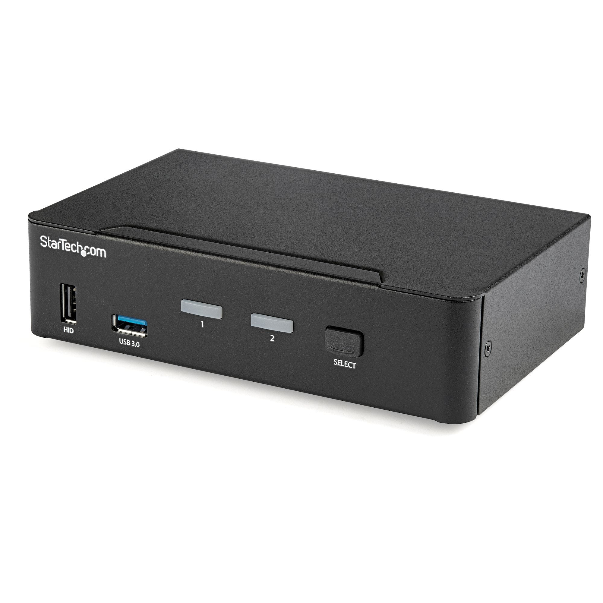 Startech.Com Switch Conmutador Kvm De 2 Puertos Displayport - 4k A 60hz - Para Una Pantalla - Switch Kvm De 2 Puertos Dp 1.2 Uhd Con Hub Ladrón Usb 3.0 Y Audio - Dell Hp Apple - Taa