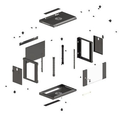 EAN 5901969446890 - Lanberg WF03-5306-10B armario rack 6U Bastidor de pared Negro imagen 6