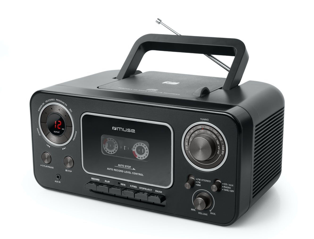 EAN 3700460205140 - Muse M-182 RDC Analógica FM, MW Negro imagen 1