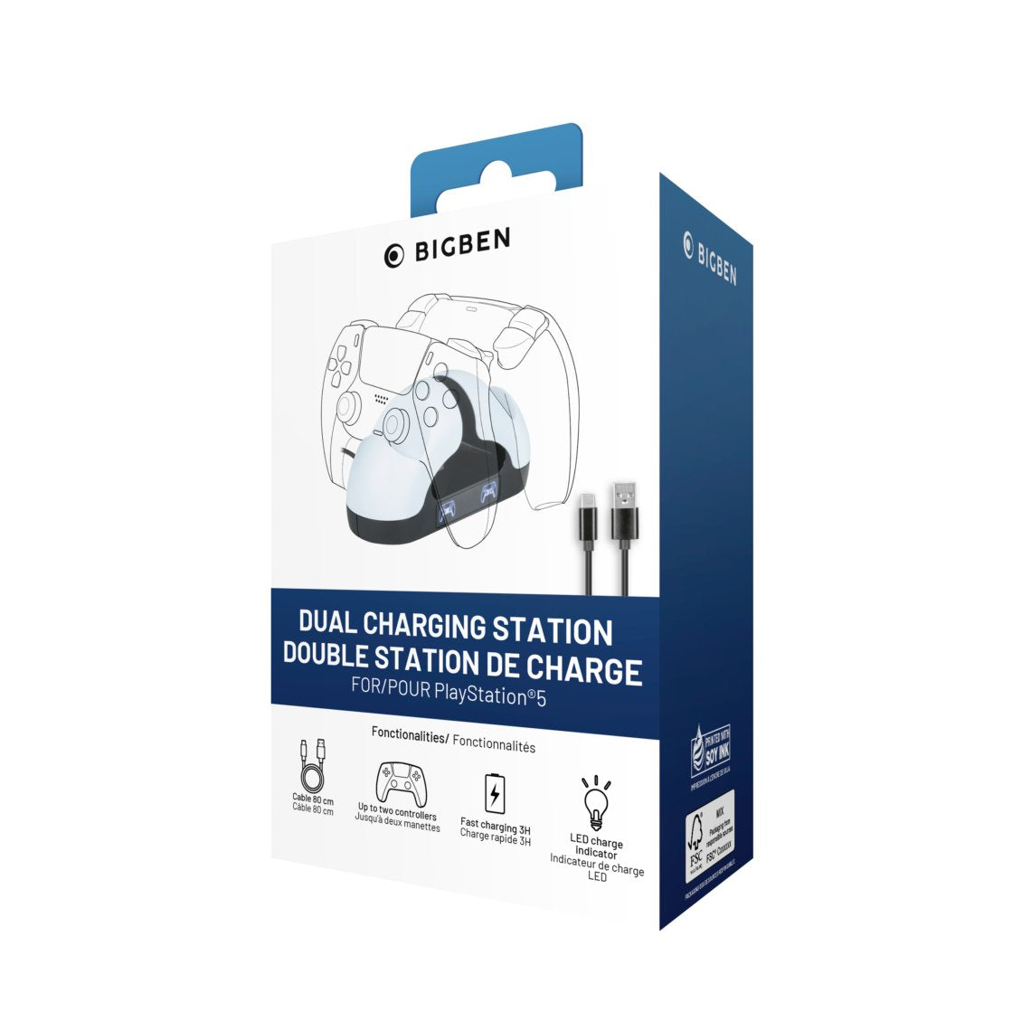 EAN 3665962021141 - Bigben Interactive PS5DUALCHARGERV3 accesorio de controlador de juego Soporte de recarga imagen 3