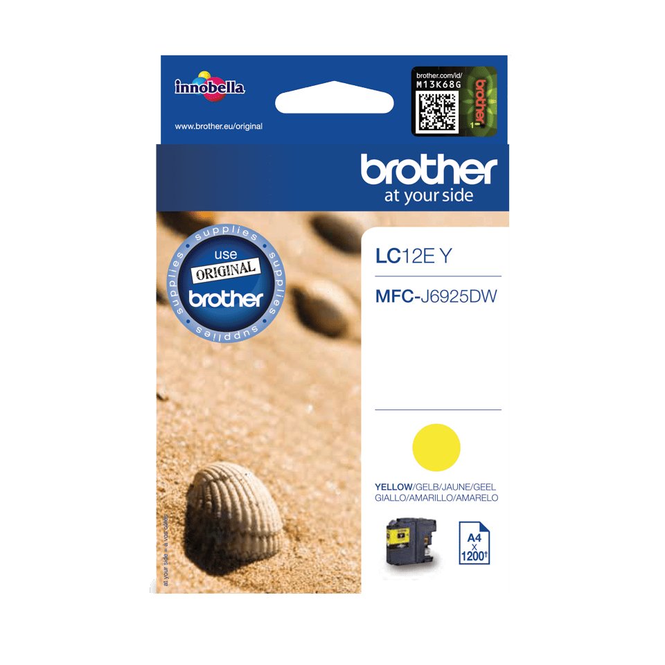 EAN 4977766748452 - Brother LC12EY cartucho de tinta 1 pieza(s) Original Amarillo imagen 1