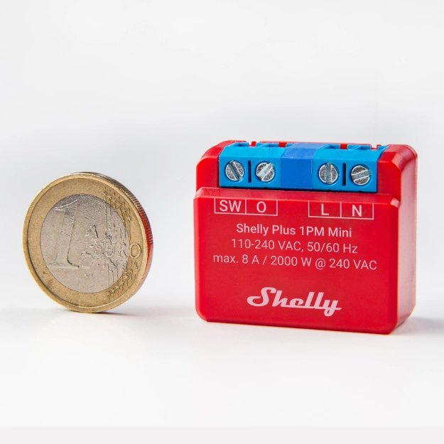 Shelly Plus 1pm Mini - Relé - Atuador De Comutacion Wlan 1x10a - Medidor De Consumo B
