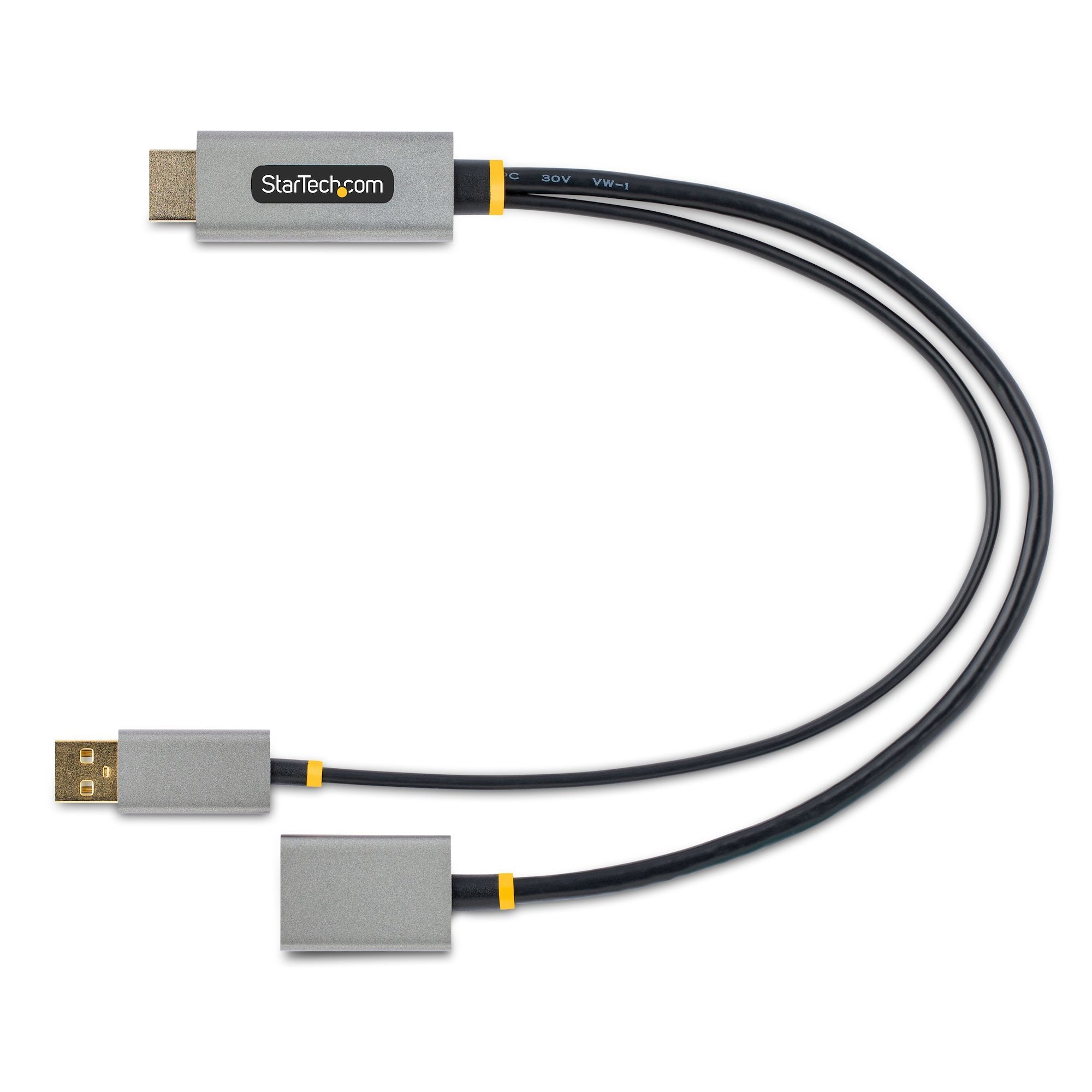 EAN 0065030897143 - StarTech.com 128-HDMI-DISPLAYPORT adaptador de cable de vídeo 0,3 m HDMI tipo A (Estándar) Negro, Gris imagen 6