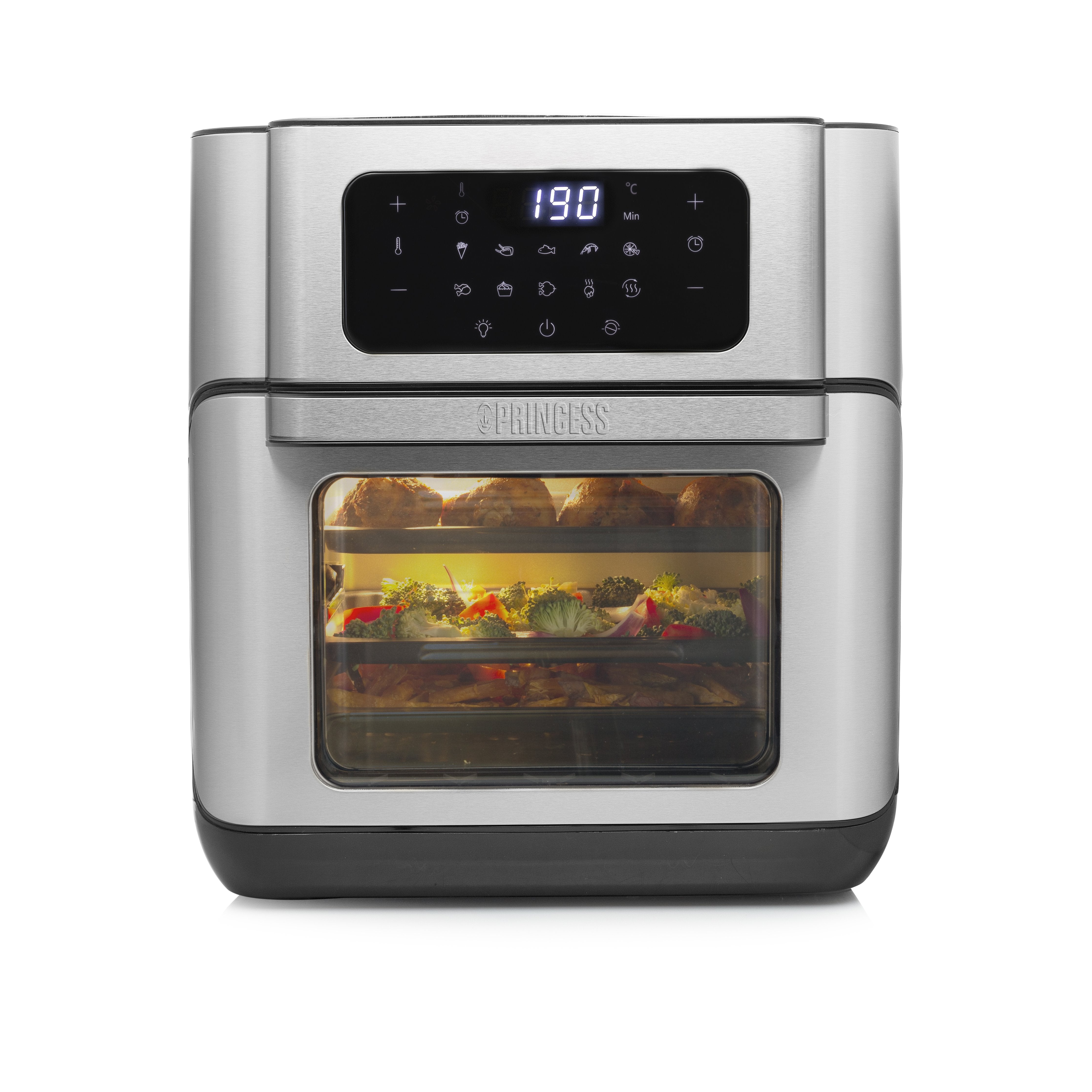EAN 8713016091451 - Princess 182065 Sencillo 10 L Independiente 1500 W Freidora de aire caliente Plata imagen 45