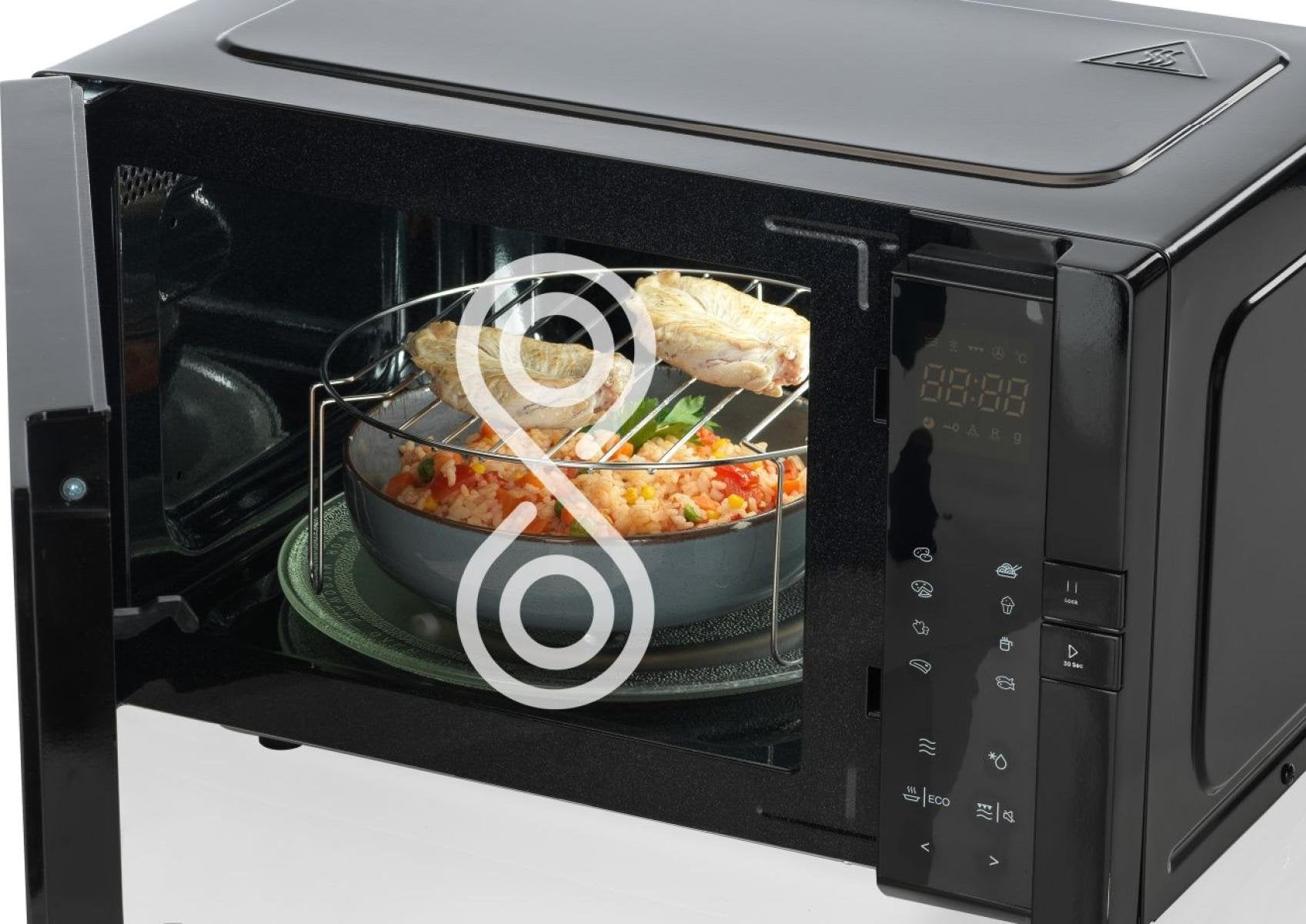 EAN 3838782819698 - Hisense H25MOBS4HGI Negro Microondas con grill Encimera 25 L 900 W imagen 5