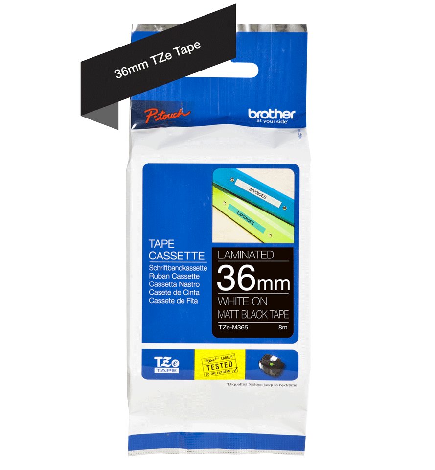 EAN 5715328105027 - Brother TZE-M365 cinta para impresora de etiquetas Blanco sobre negro imagen 2
