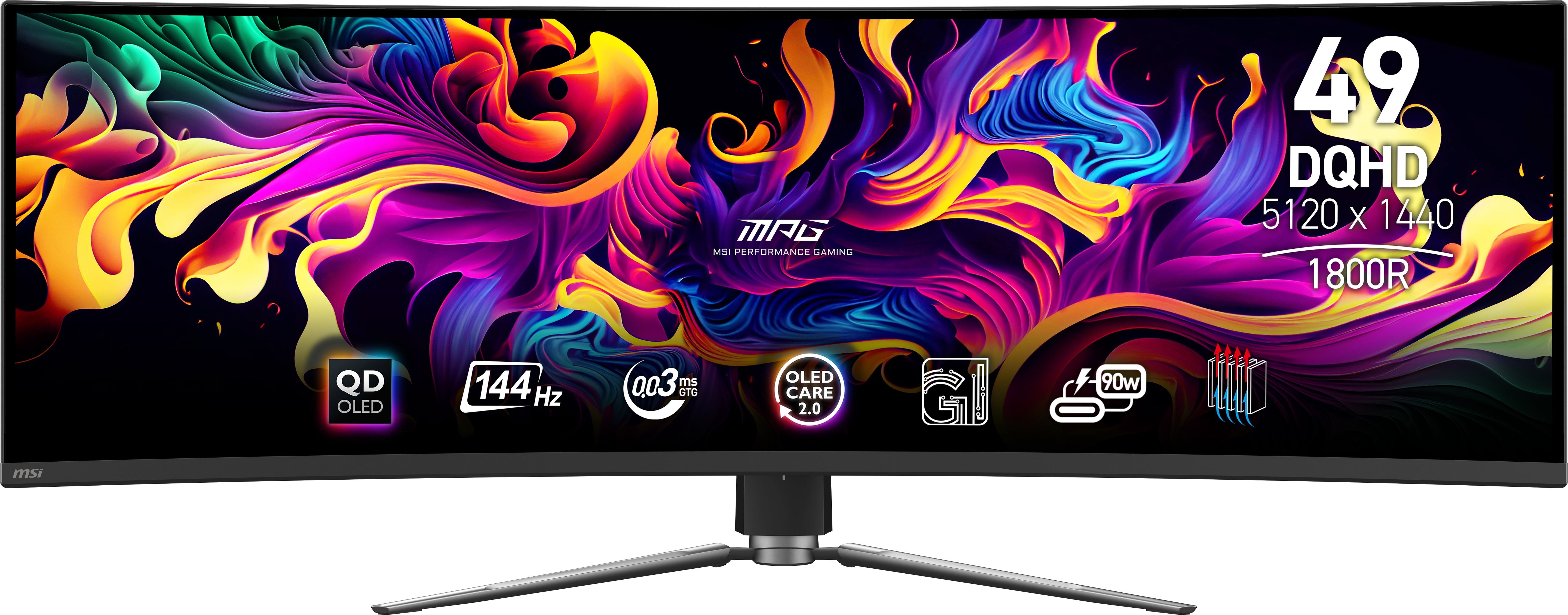 EAN 4711377143622 - MSI MPG 491CQP QD-OLED pantalla para PC 124,5 cm (49") 5120 x 1440 Pixeles DQHD Negro imagen 4