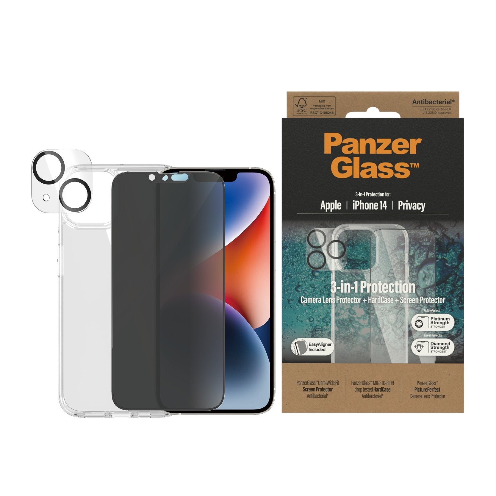 Panzerglass Pg Bund Iph 2022 6.1uwf Prv Scrprt Hc Pp Protector De Pantalla Apple 1 Pieza(S)