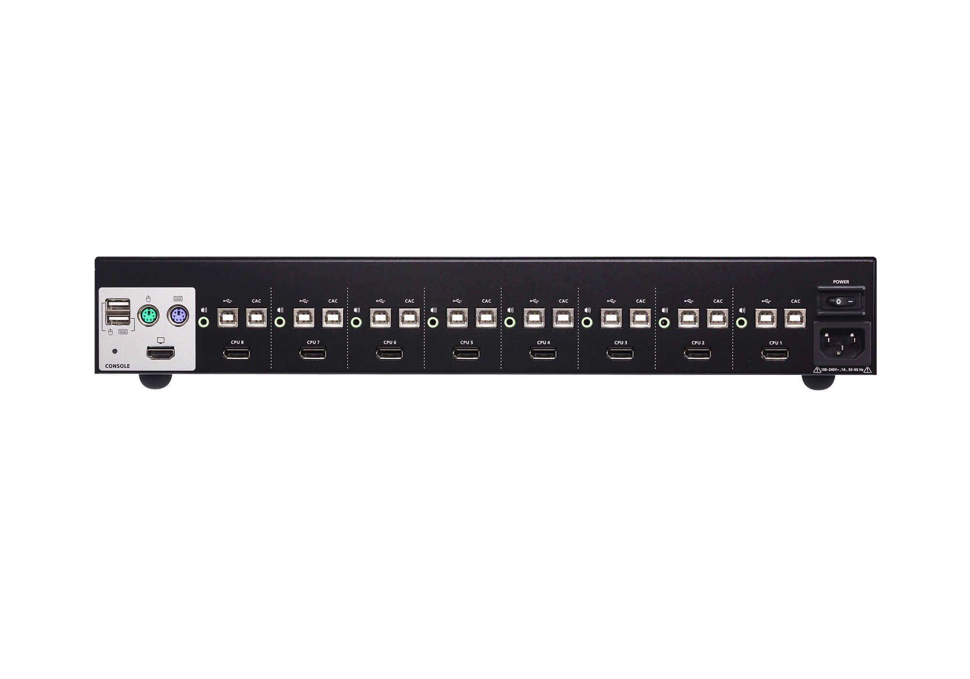 Switch Kvm Cs1188dp De Aten, 8 Puertos, Displayport, Usb, Audio