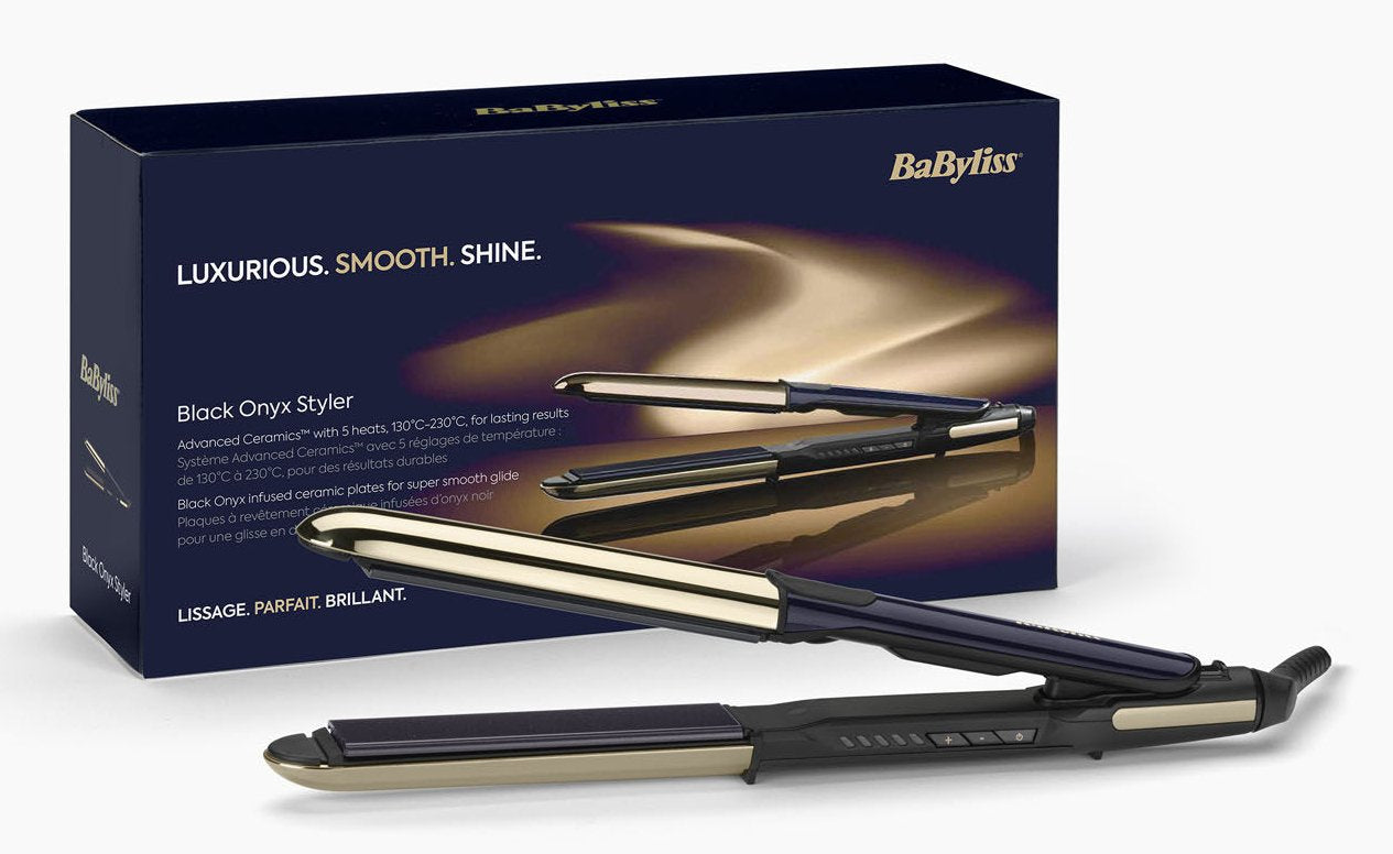 EAN 3030050192995 - BaByliss ST484E Utensilio de peinado Plancha de pelo Caliente Negro, Oro 3,3 m imagen 4