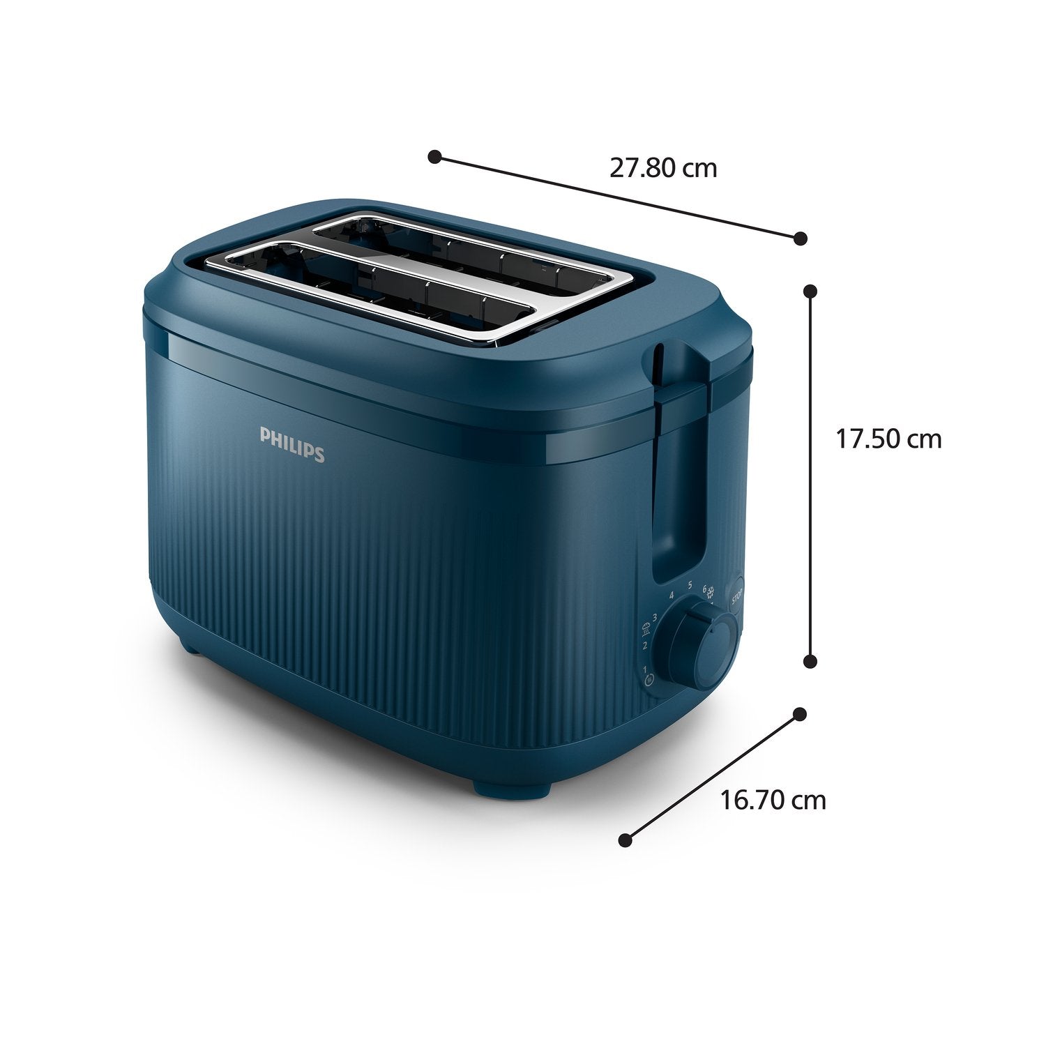 Tostadora Philips Serie 3000 2 Ranuras 900w Azul