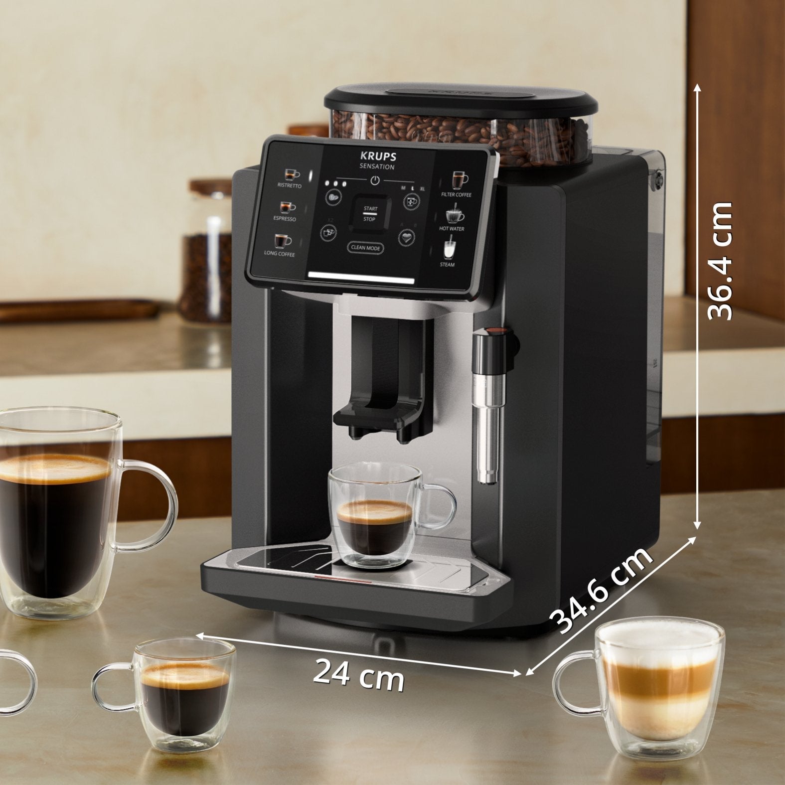 Cafetera Expreso Krups Sensation C10 1450w Negra