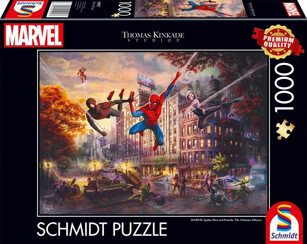 Juegos Schmidt Thomas Kinkade Studios: Marvel Spider -Man & Friends - The Ultimate Alliance, Puzzle 1000 Parts 59957
