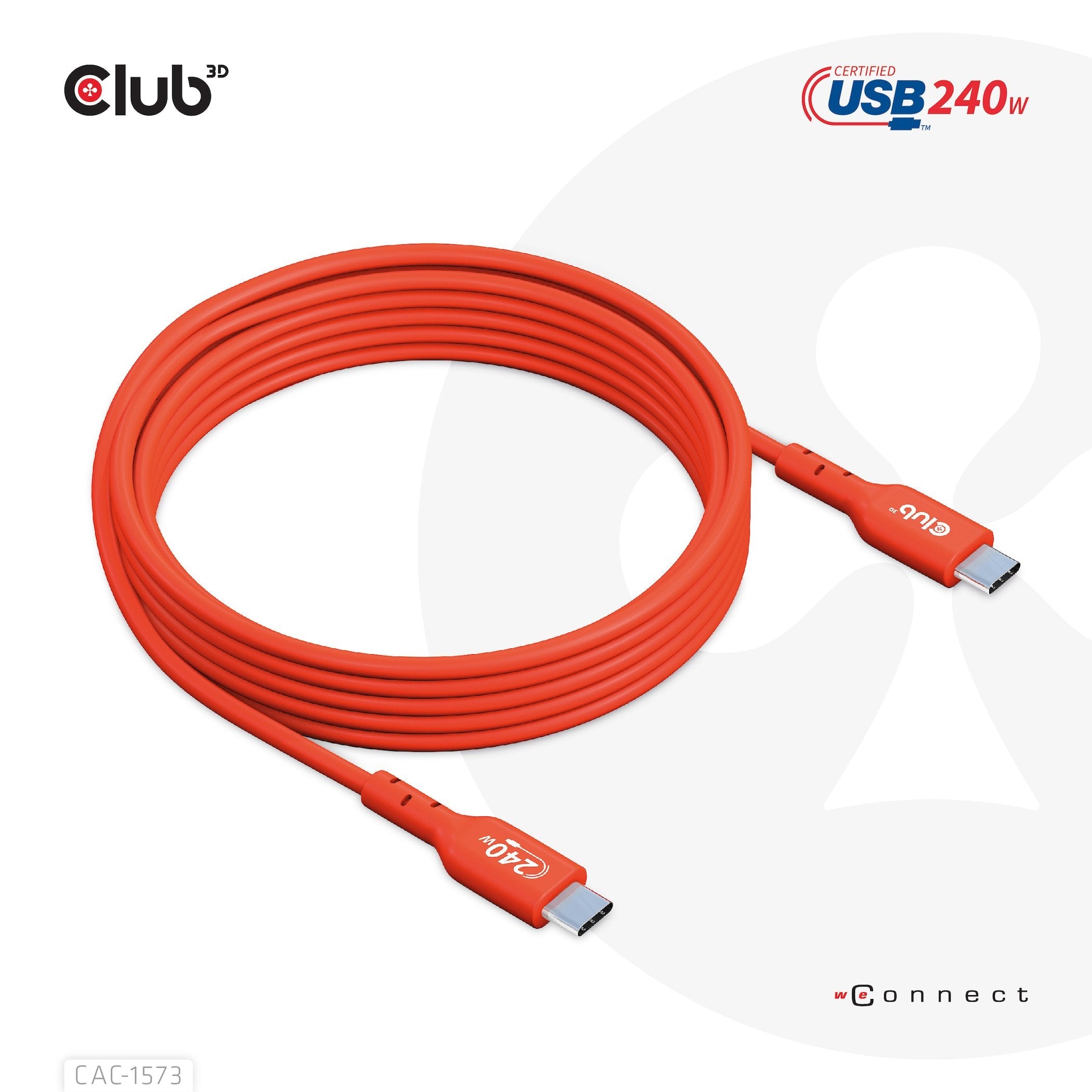 Club3d Cable Usb Tipo C Pd 240w / 480mb 2m M/M Retail