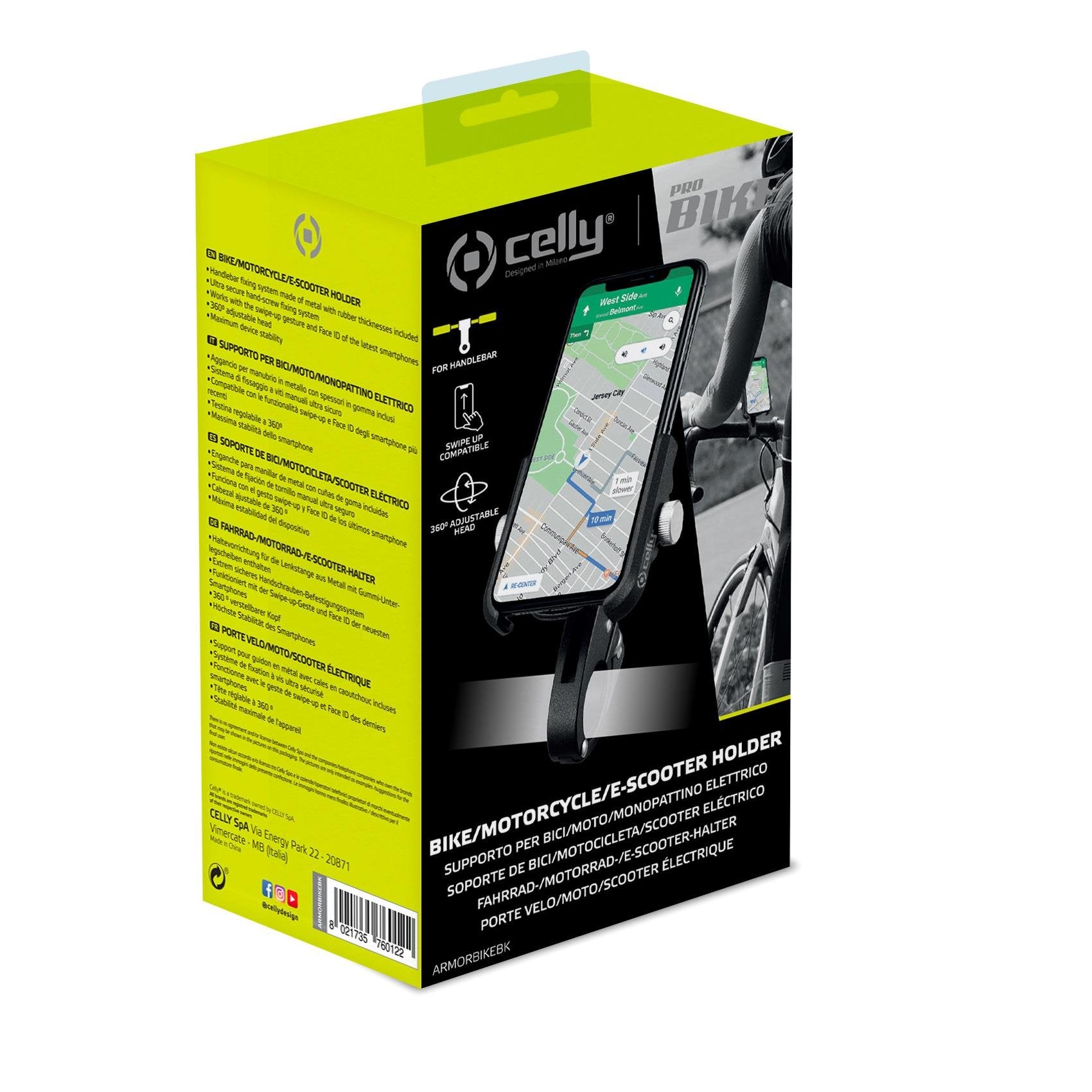 EAN 8021735760122 - Celly Armor Bike Soporte pasivo Teléfono móvil/smartphone Negro imagen 6