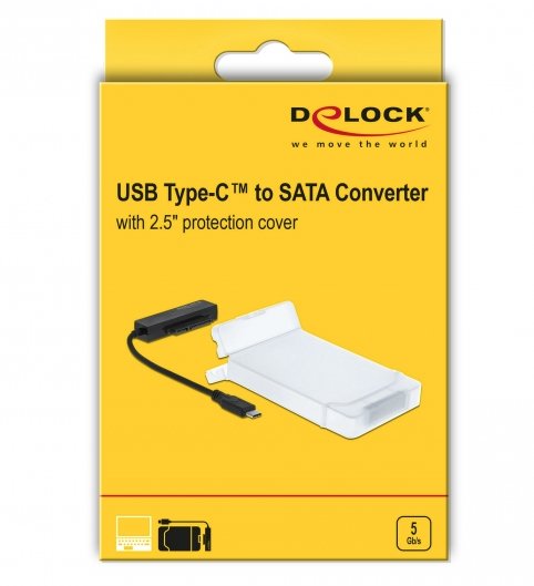 Delock Conversor Usb Type-C A Sata 2,5" Con Cubierta Protectora