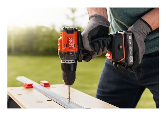 Black & Decker Bld683xn-Xj Taladro 1800 Rpm 1 Kg Negro, Naranja