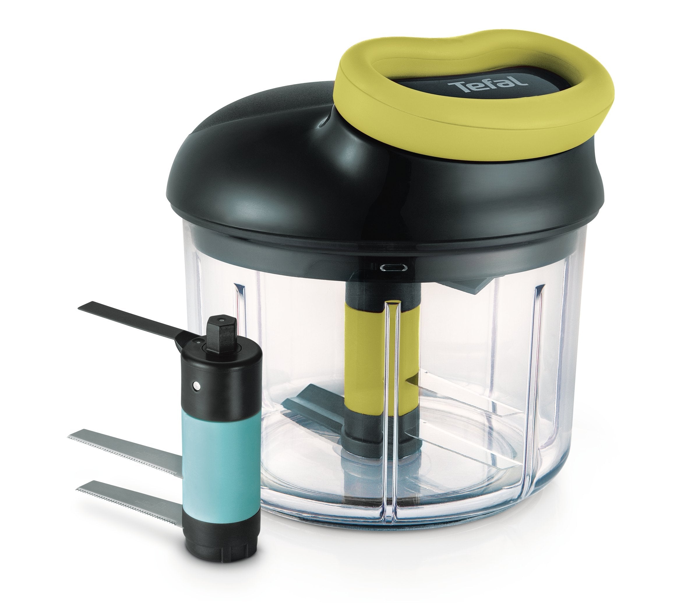 Tefal 5-Sekunden Zerkleinerer, Maxi-Kit Mit 4 Klingen (Negro/Verde, Manuell, 900ml) K13210