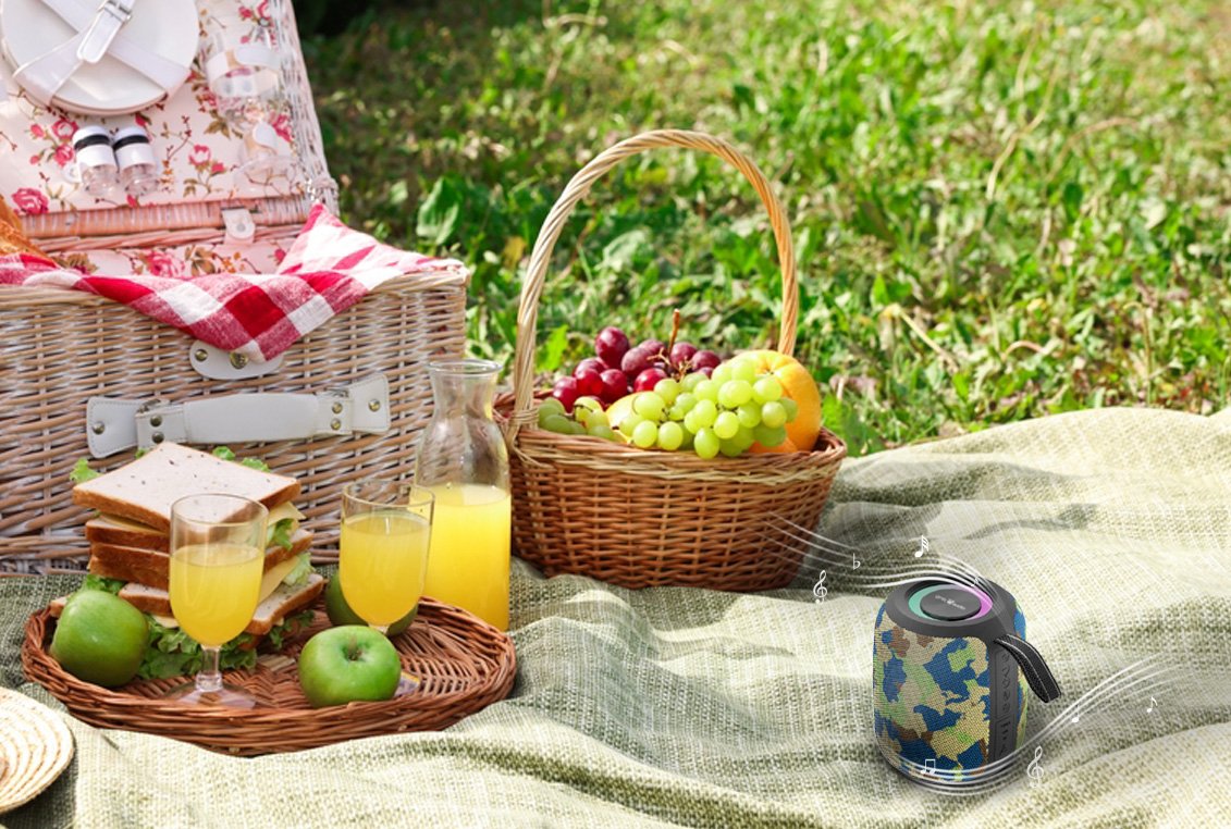 Altavoz Gembird Bt Con Efecto De Luz Led Rgb Camuflaje