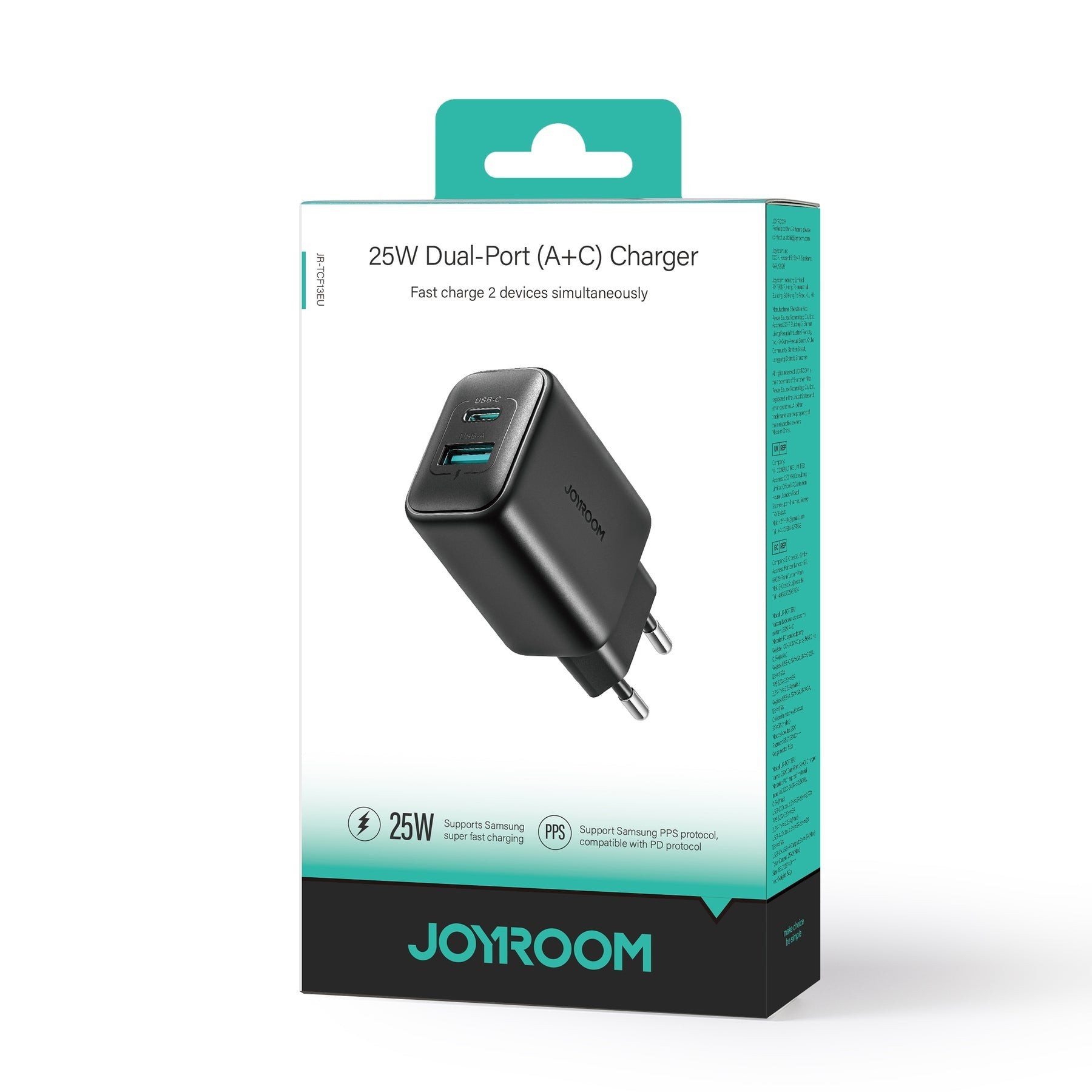 EAN 6956116722937 - JOYROOM JR-TCF13 cargador de dispositivo móvil Smartphone Negro Corriente alterna Carga rápida Interior imagen 2