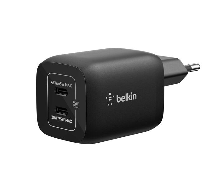 Belkin Gaming Usb-C Ladegerät 65 Watt, Gan Schwarz Ena007kqbk