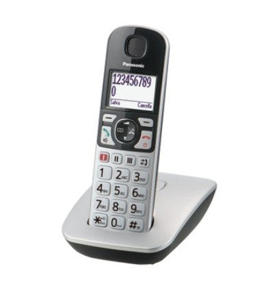 Panasonic Kx-Tge510gs Teléfono Dect Único Inalámbrico, Plateado-Negro