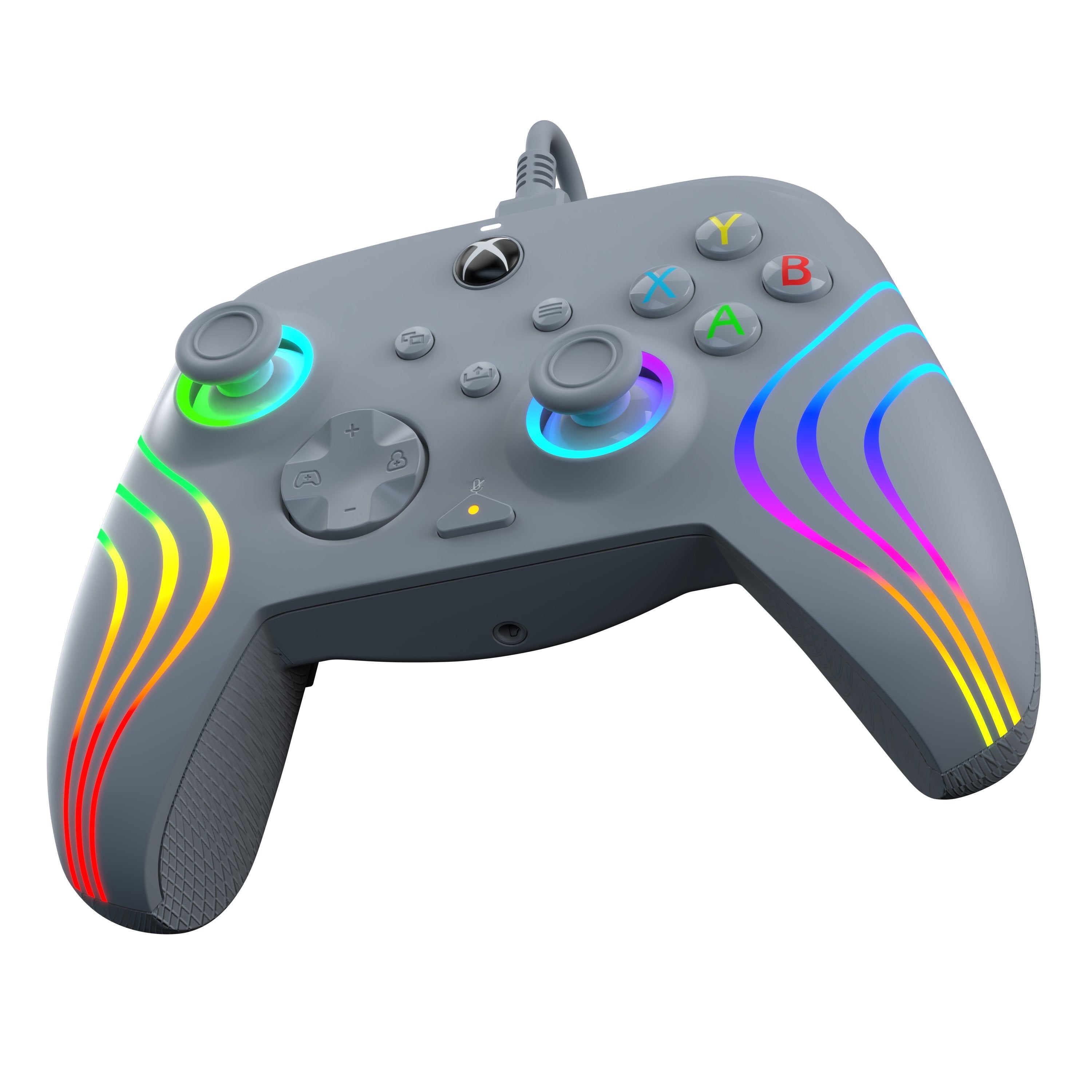 Mando Pdp Afterglow Wave Alámbrico, Gamepad (Gris, Para Xbox Y Pc)