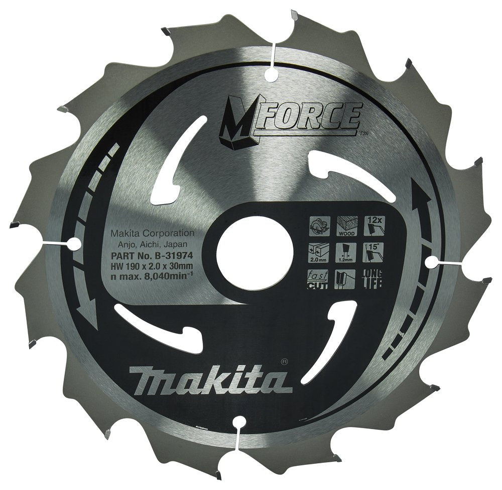 Makita M-Force Saegeblatt 190x30x12z