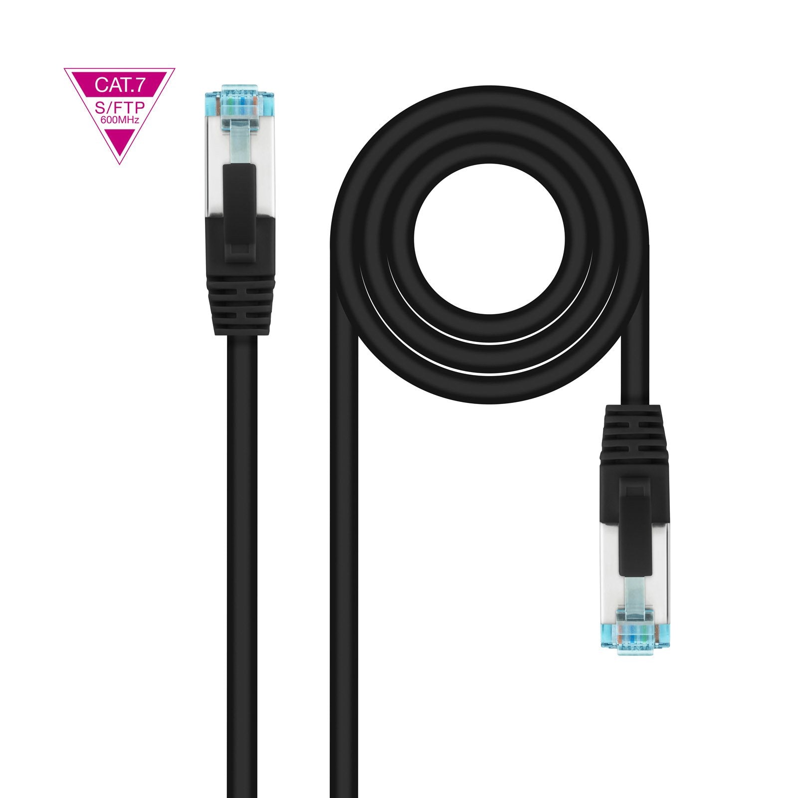 Nanocable Cable Red Cat.7 Lszh Sftp Pimf Awg26 1m - Negro