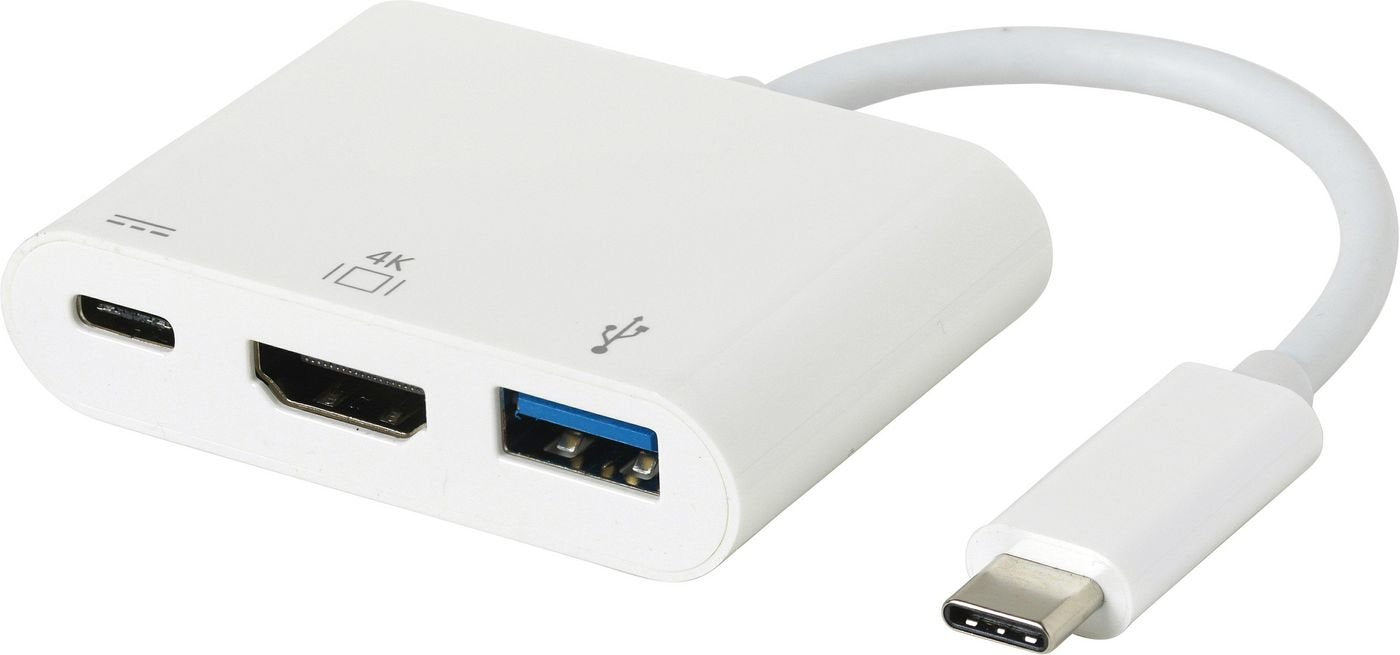 Estuff Usb-C Av Multiport Adapter Usb 3.2 Gen 1 (3.1 Gen 1) Type-C 5000 Mbit/S Blanco