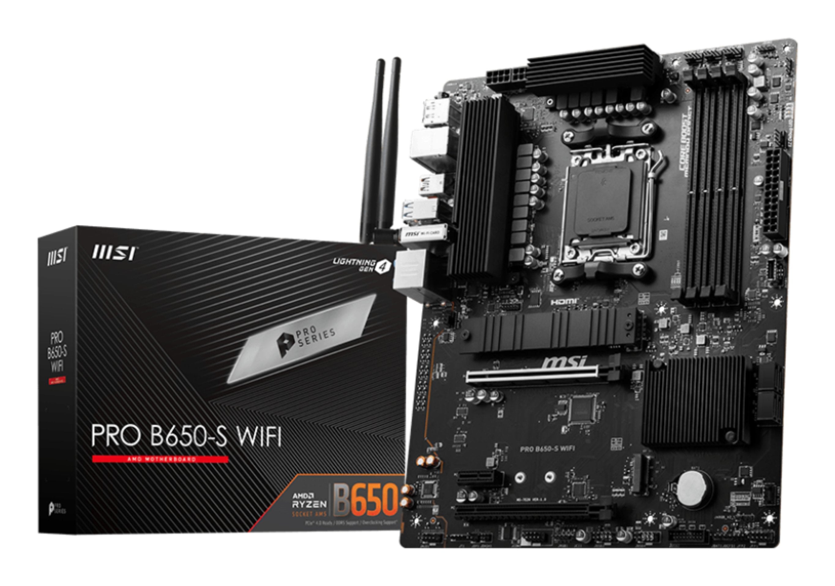 EAN 4711377132862 - MSI PRO B650-S WIFI placa base AMD B650 Zócalo AM5 ATX imagen 1