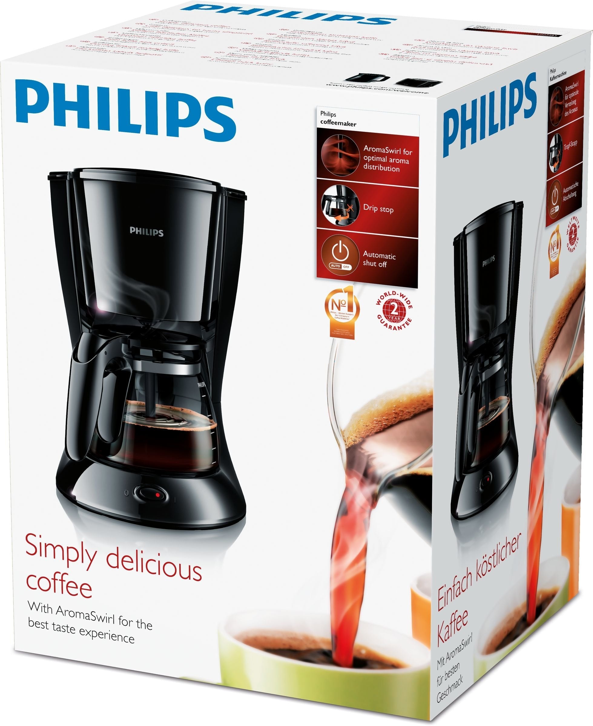 EAN 8710103673989 - Philips Daily Collection HD7461/20 cafetera eléctrica Semi-automática Cafetera de filtro 1,2 L imagen 3