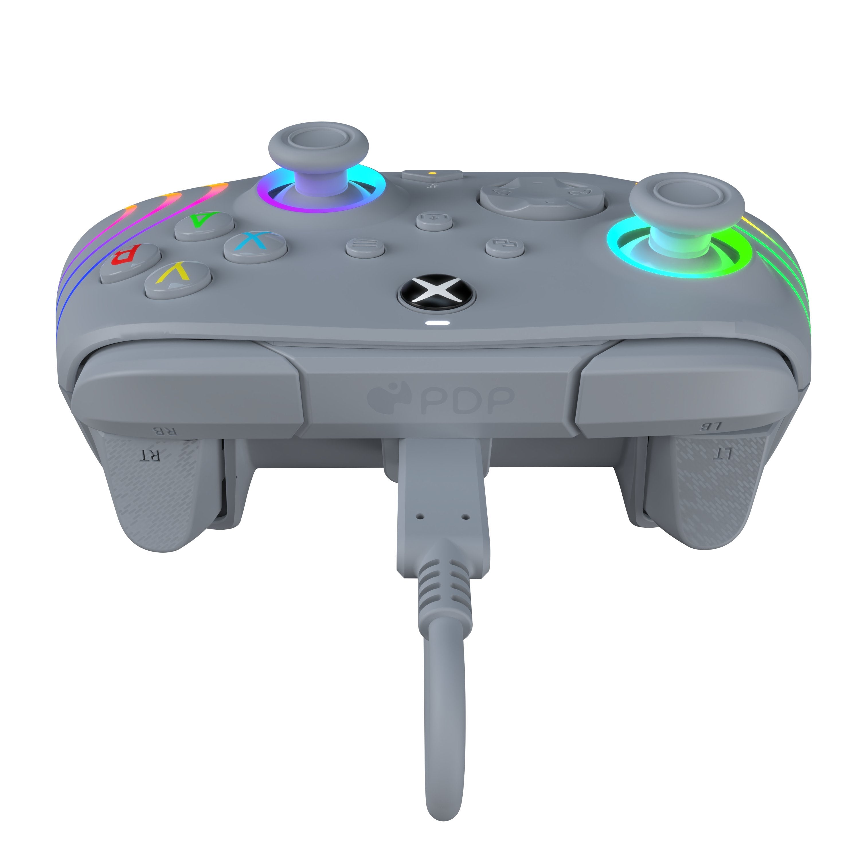 Mando Pdp Afterglow Wave Alámbrico, Gamepad (Gris, Para Xbox Y Pc)
