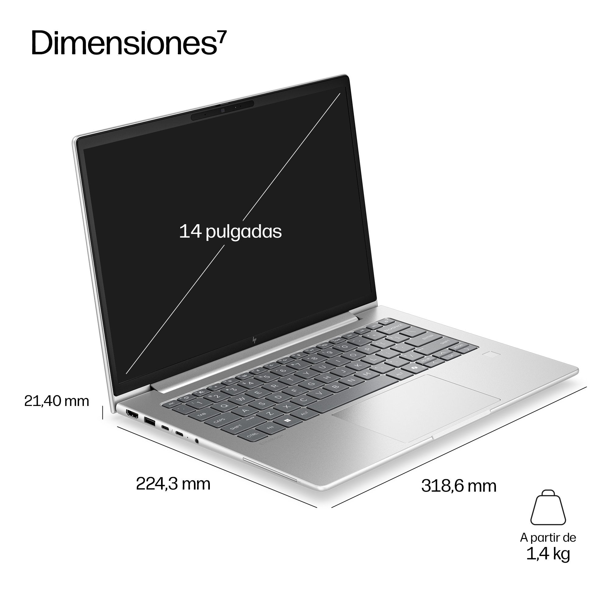 EAN 0826581572657 - HP EliteBook 6 G2a 14 inch Notebook AI PC Wolf Pro Security Edition AMD Ryzen™ 5 230 Portátil 35,6 cm (14 imagen 5