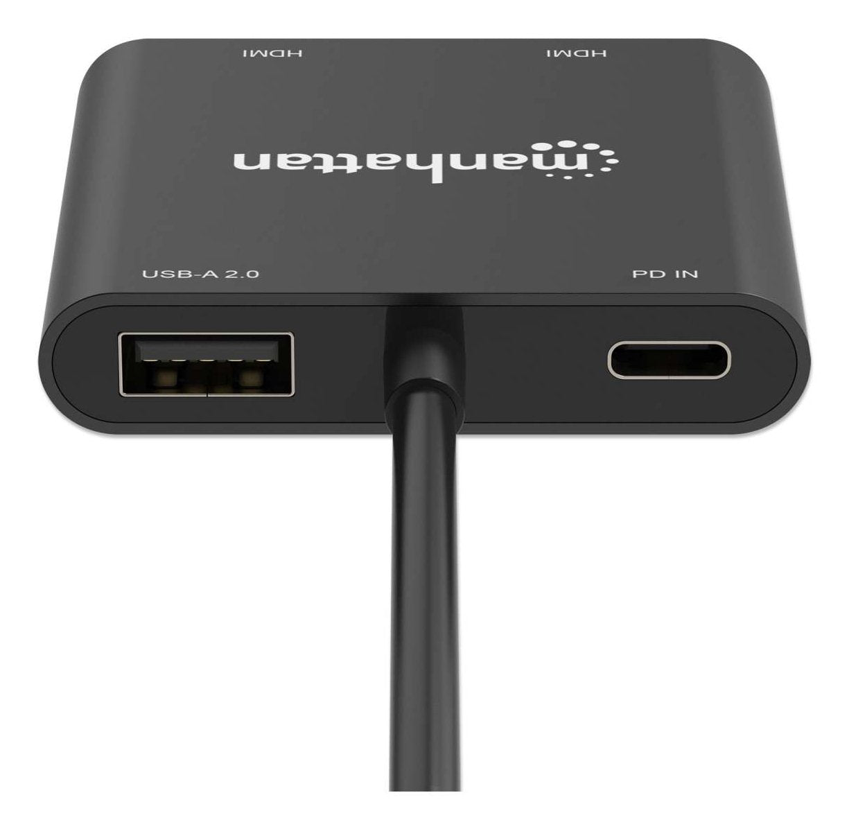 Manhattan Usb-C Pd A Dual-Hdmi-Monitor-Adaptador 4k 60hz